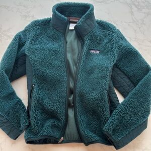 Patagonia Synchilla fleece jacket women’s small teal blue
